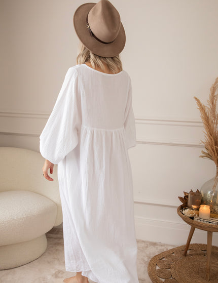 Maud Tetra White - Maxi Jurk