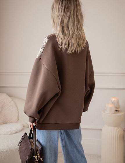 Basic Lacy Brown - Sweater