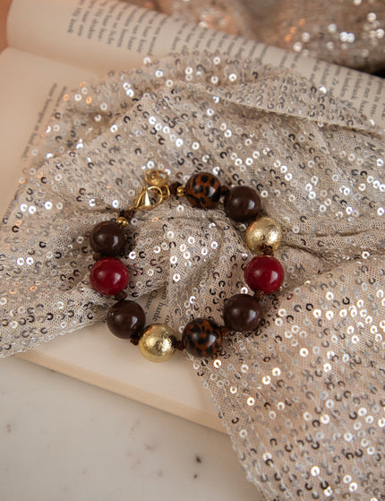Royal Ball Bordeaux/Gold - Armband