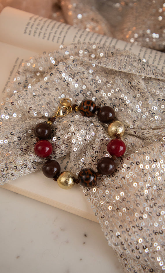 Royal Ball Bordeaux/Gold - Bracelet
