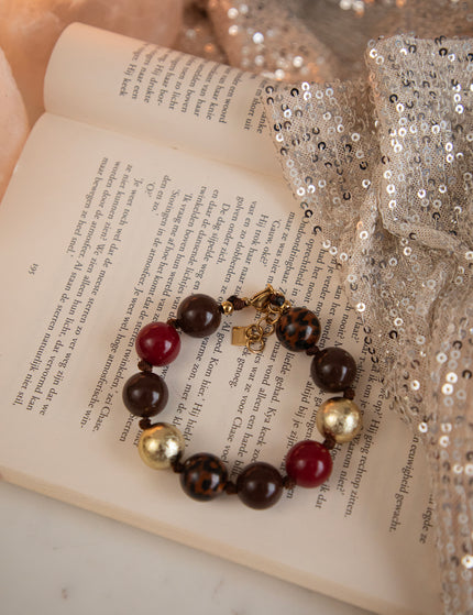 Royal Ball Bordeaux/Gold - Armband