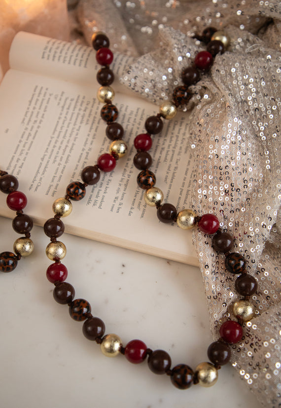 Royal Ball Bordeaux/Gold - Ketting
