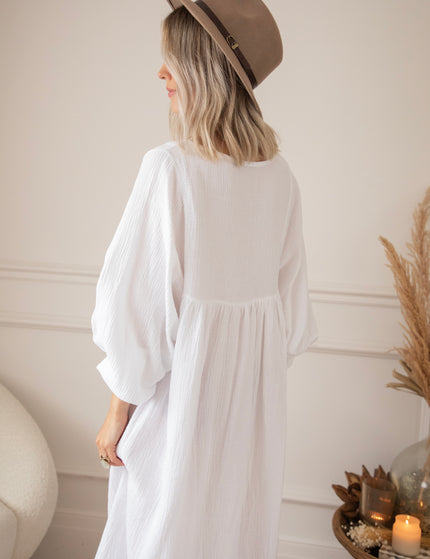 Maud Tetra White - Maxi Jurk