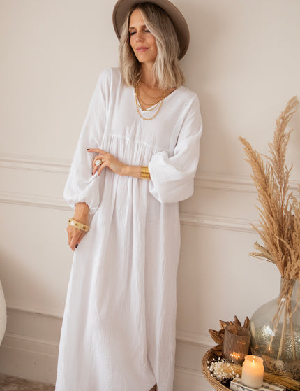 Maud Tetra White - Maxi Jurk
