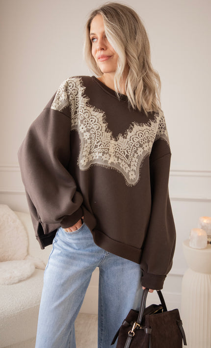 Basic Lacy Choco - Sweater