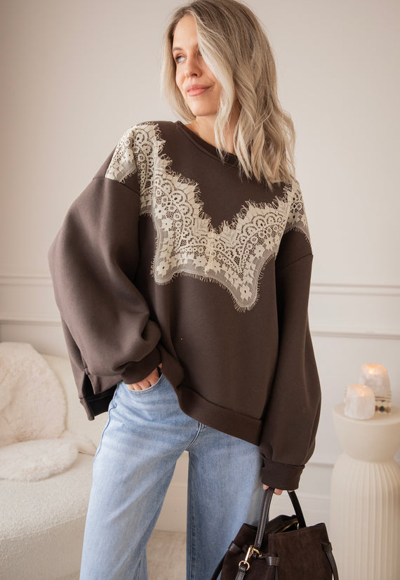 Basic Lacy Choco - Sweater