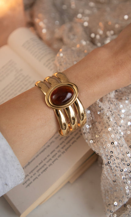 Gemma Gold/Brown - Armband