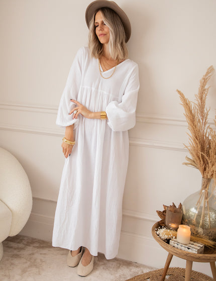 Maud Tetra White - Maxi Jurk