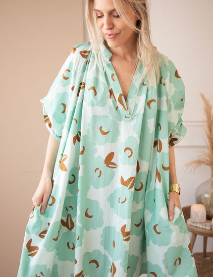 Poppy Petal Mint - Jurk