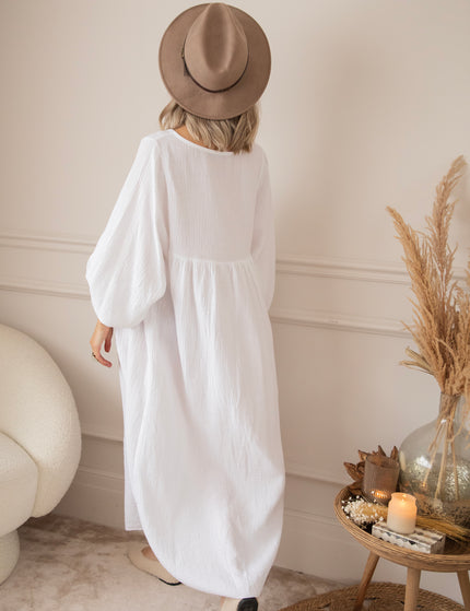 Maud Tetra White - Maxi Jurk