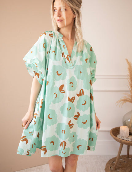 Poppy Petal Mint - Jurk