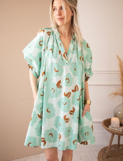 Poppy Petal Mint - Jurk