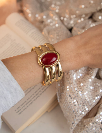Gemma Gold/Red - Armband