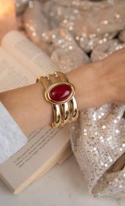 Gemma Gold/Red - Armband