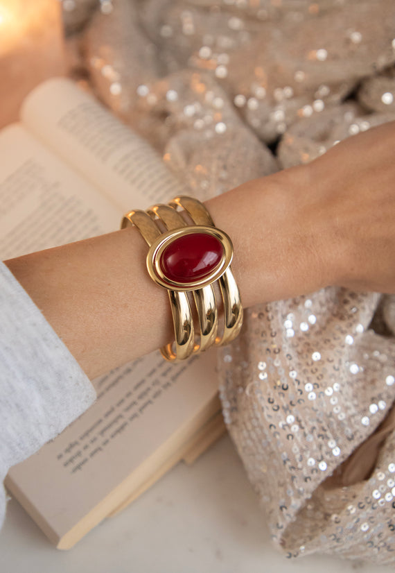Gemma Gold/Red - Armband