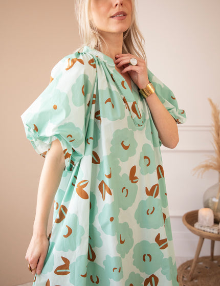 Poppy Petal Mint - Jurk