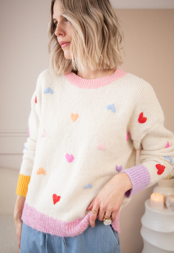 Heart Fantasy Beige/Mix - Sweater