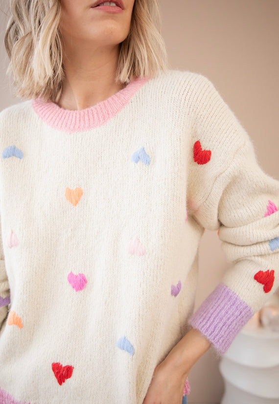 Heart Fantasy Beige/Mix - Sweater