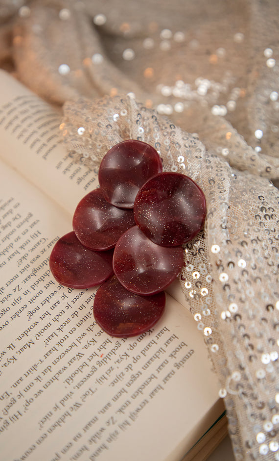 Triple Twinkle Bordeaux - Oorbellen