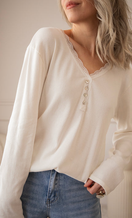 Rosie Lou Off White - Longsleeve