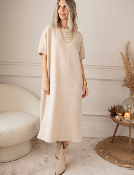 Valery Velvet Beige - Maxi Dress