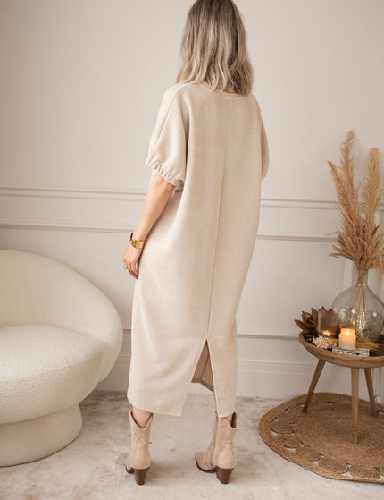 Valery Velvet Beige - Maxi Dress