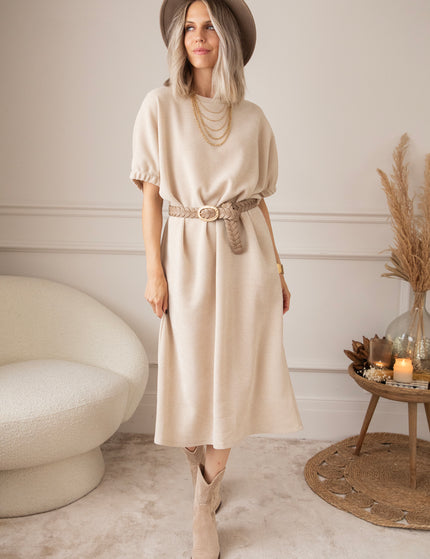 Valery Velvet Beige - Maxi Dress