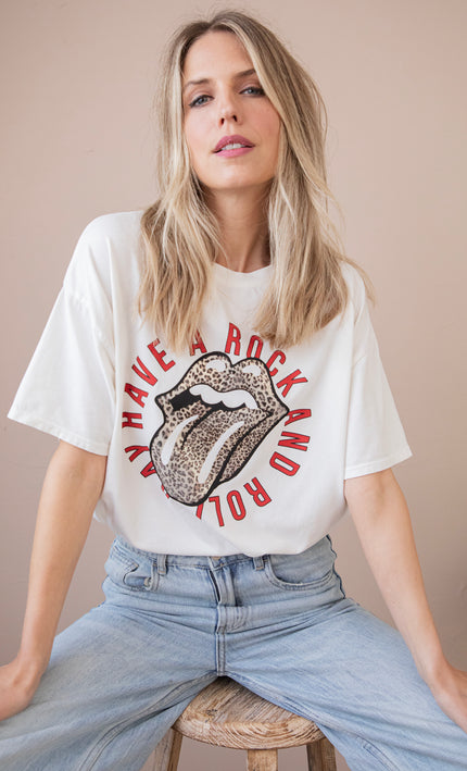 T-Shirt - A Rock And Roll Day - Weiß