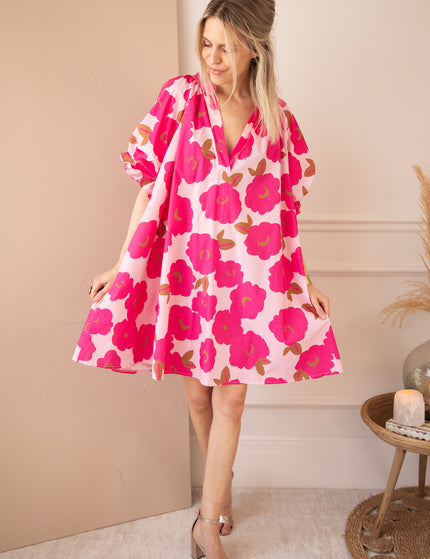 Kleid - Poppy Petal - Babyrosa/Fuchsia