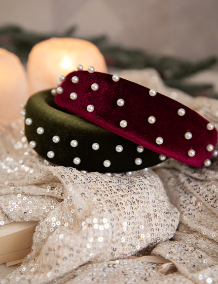 Pearls On Top Kaki - Diadeem