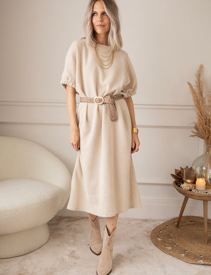 Valery Velvet Beige - Maxi Dress