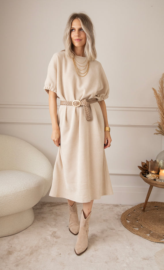 Valery Velvet Beige - Maxi Dress