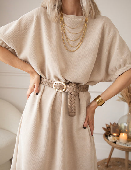 Valery Velvet Beige - Maxi Dress