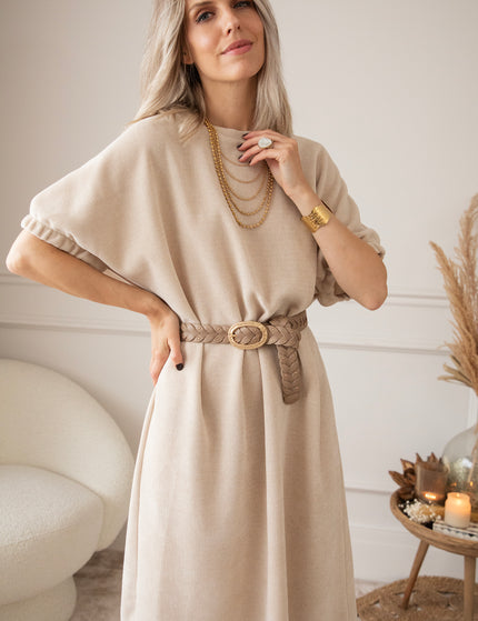 Valery Velvet Beige - Maxi Dress