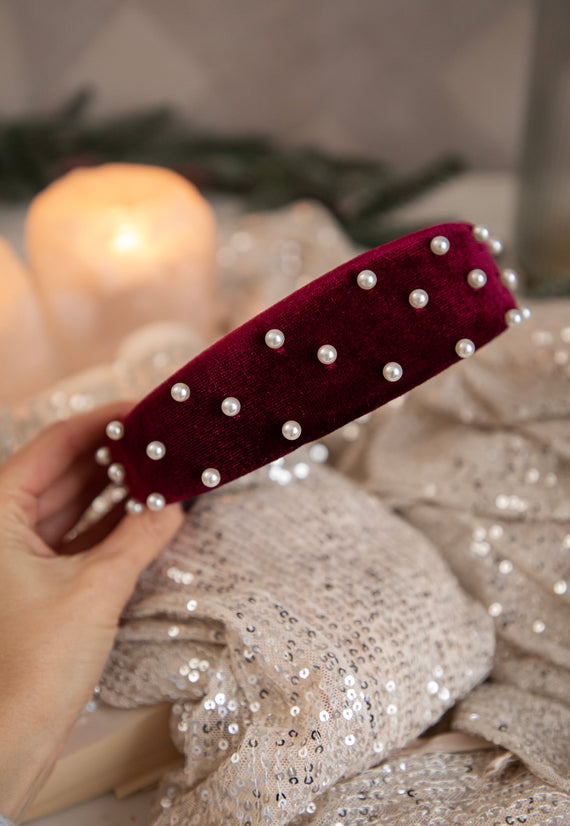 Pearls On Top Bordeaux - Diadeem