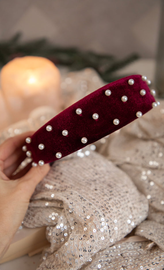 Pearls On Top Bordeaux - Diadeem