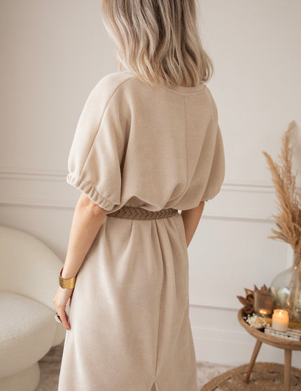 Valery Velvet Beige - Maxi Dress