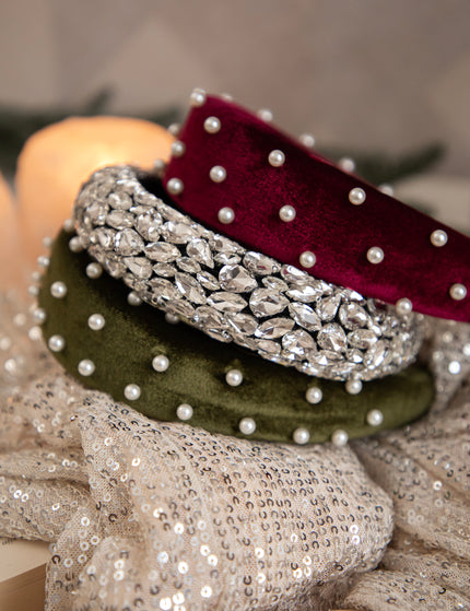 Pearls On Top Kaki - Diadeem