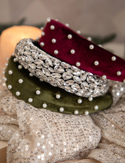 Pearls On Top Kaki - Diadeem