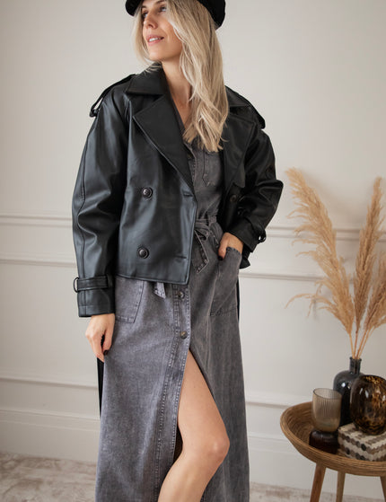 Feminine In Denim Grey - Maxi Jurk