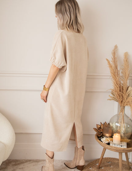 Valery Velvet Beige - Maxi Dress