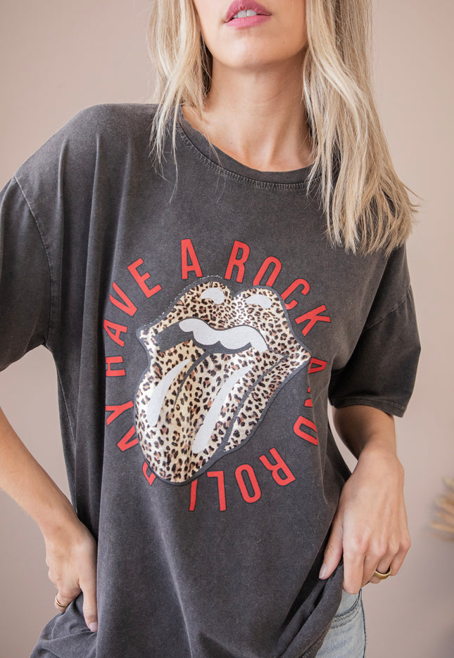 T-Shirt - A Rock And Roll Day - Dunkelgrau