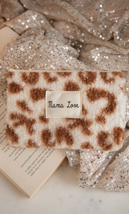 Mama Love Off White/Camel - Pouch