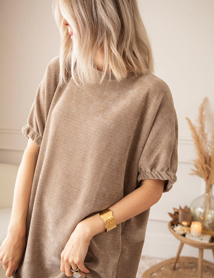 Valery Velvet Taupe - Maxi Dress