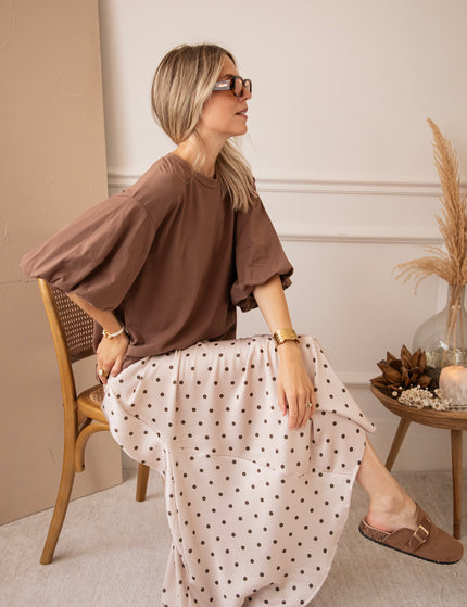 Maxirock - Silky Dots - Beige/Khaki