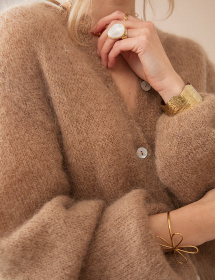 Strickjacke - Barbara Bae - Camel