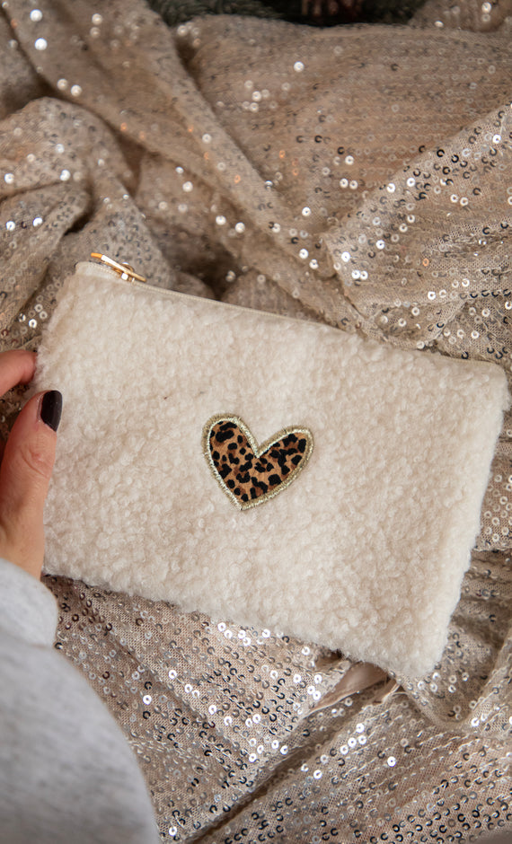 Little Leopard Love Off White - Pouch