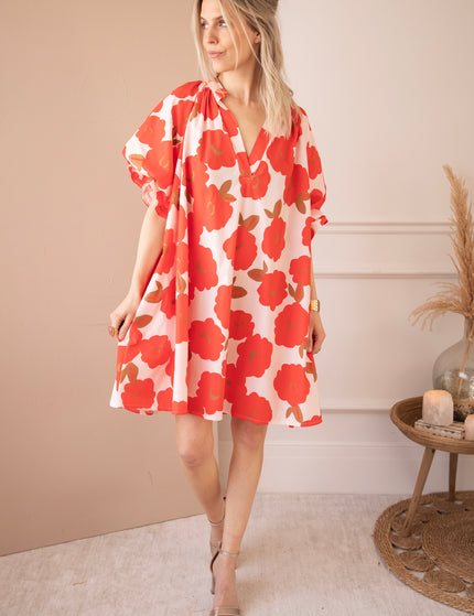 Poppy Petal Soft Pink/Red - Jurk