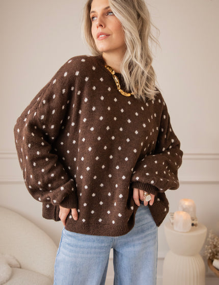 Surrounded By Dots Choco - Trui