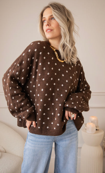 Surrounded By Dots Choco - Trui